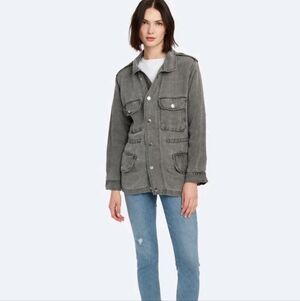 NSF Joli Jacket Size XS Linen Lyocell Blend NWT Utility Grunge Burn Cargo